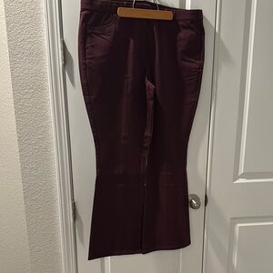 Isaac Mizrahi Wine Flare Pants